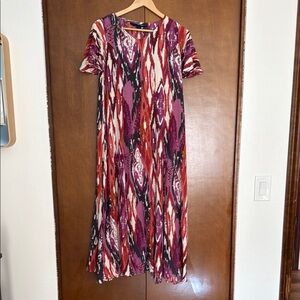 Multicolor Patterned Dress
